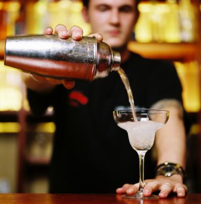 Bartender pouring drink