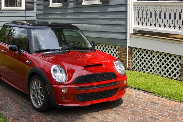 Photo of a car parked in a driveway