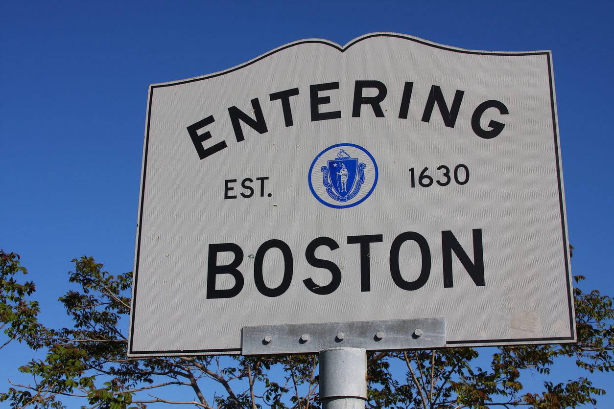 Entering Boston sign
