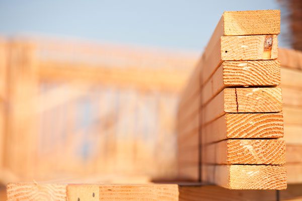 Photo of a stack of lumber