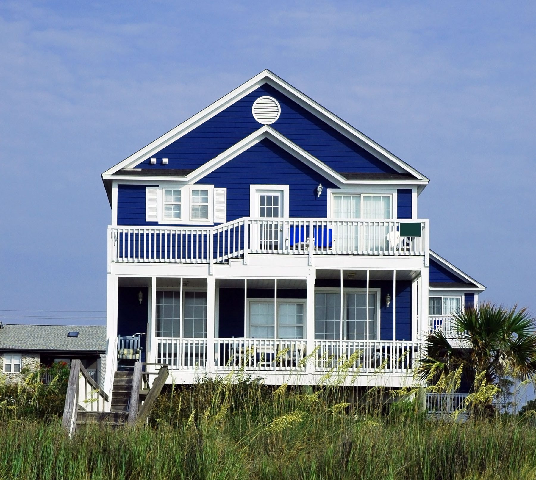 Blue beach house