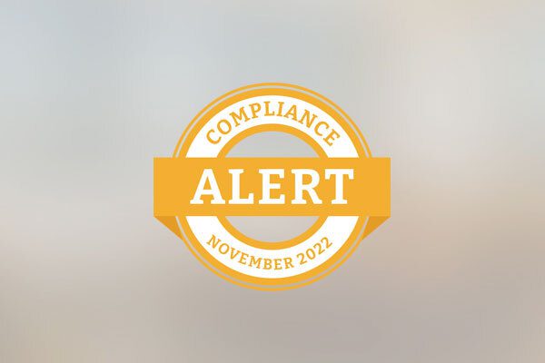 Decorative featured image photo for the latest compliance alert